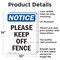 Signmission Please Keep Off Fence, 10 in W x Rectangle, Aluminum OS-2PACK-NS-A-1014-V-17484 - alternate 3